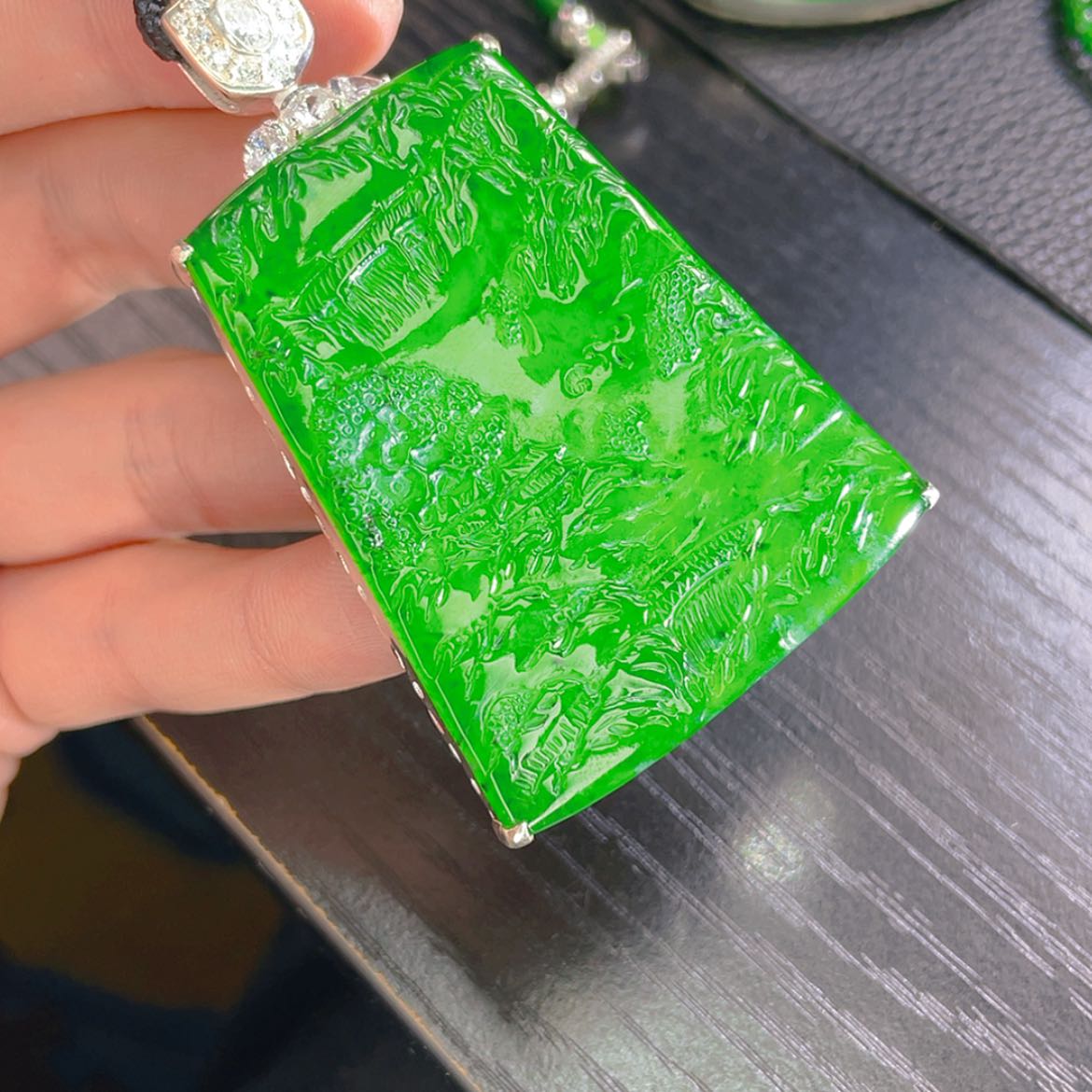 【闪购商品】翡翠颈饰银S925镶嵌12