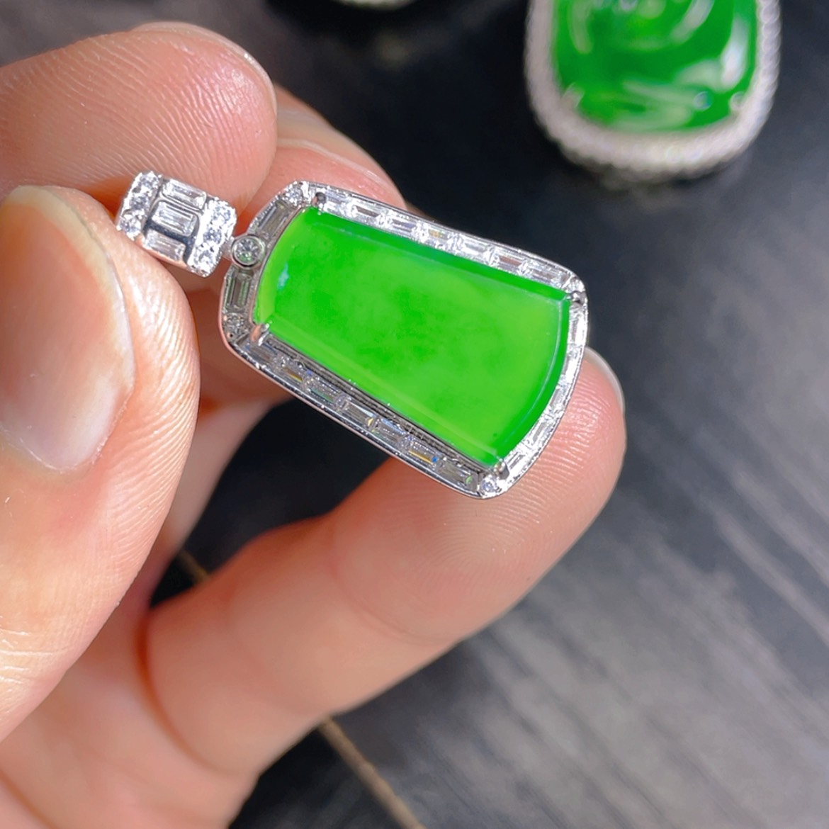 【闪购商品】翡翠颈饰银S925镶嵌45