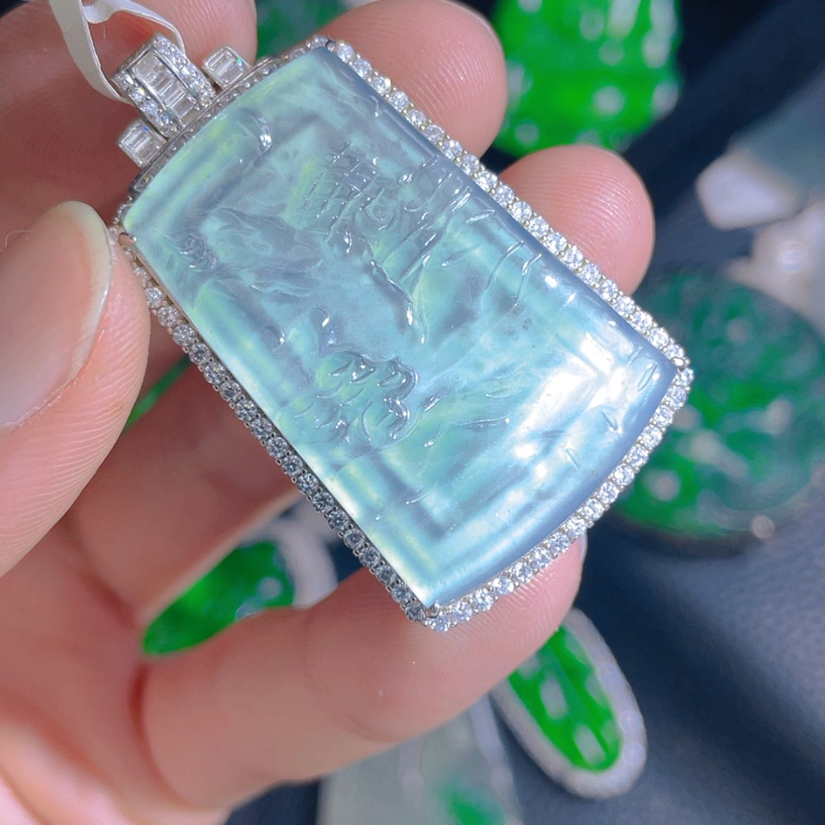 【闪购商品】翡翠颈饰银S925镶嵌979