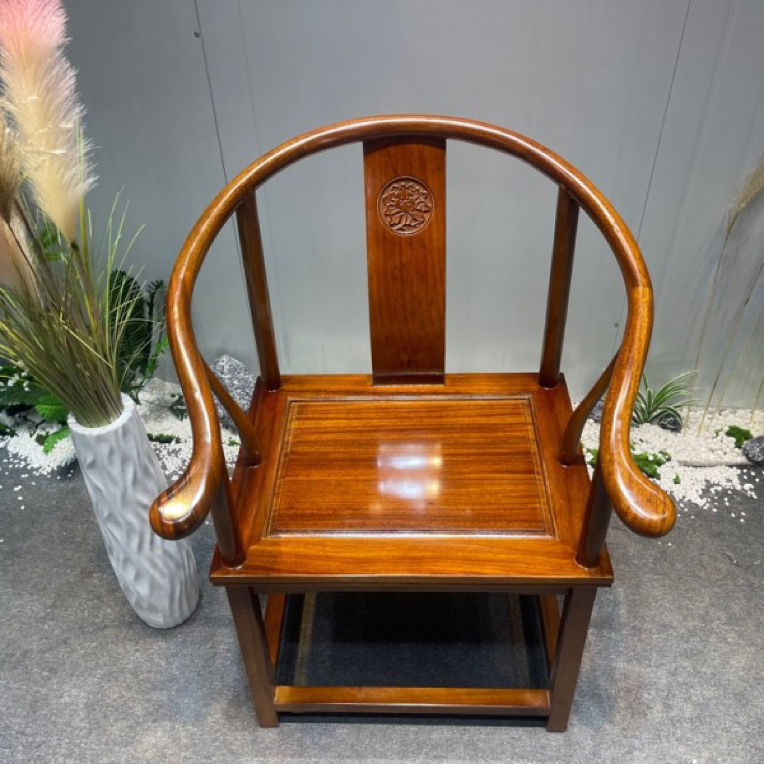 【圈椅】不包邮 非洲黄檀实木榫卯工艺客厅茶椅办公客椅围椅