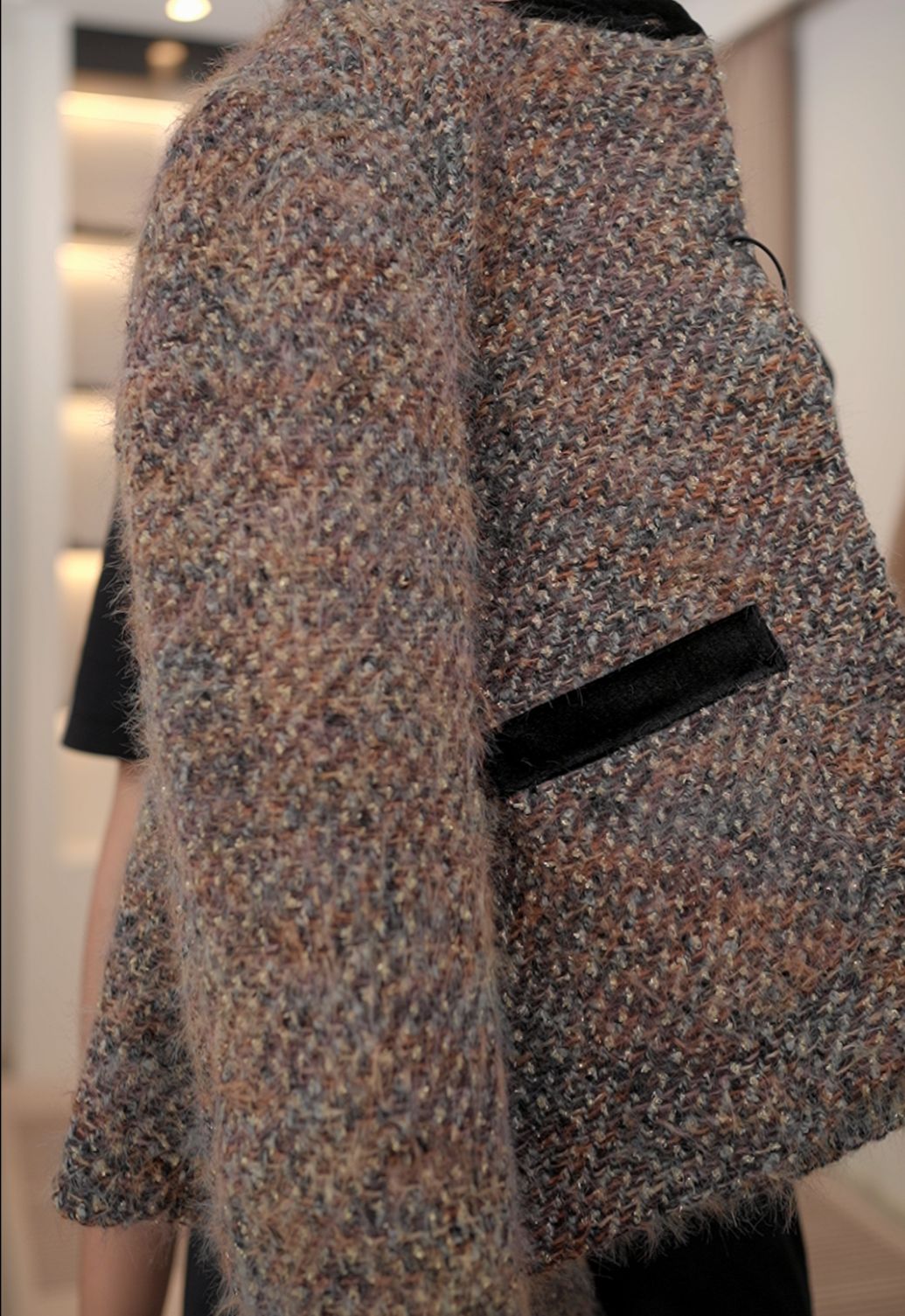 【SS】新年战袍-新款设计师百搭时尚名媛撞色拼接小香风羽绒服