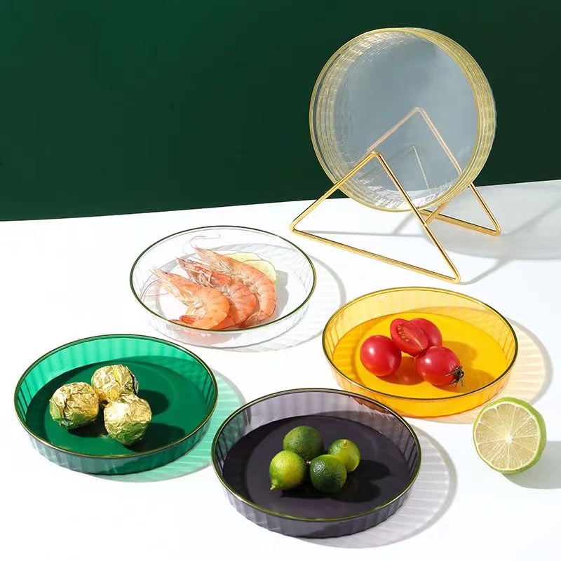 T206亗高透轻奢圆碟随机3个 好彩 丨 豆芽 耳套厂家浮力