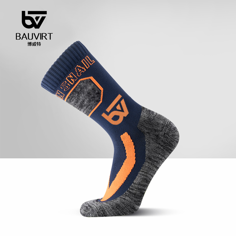 博威特摩托车骑行袜男女中筒加厚运动户外防臭机车脚踝防护袜子