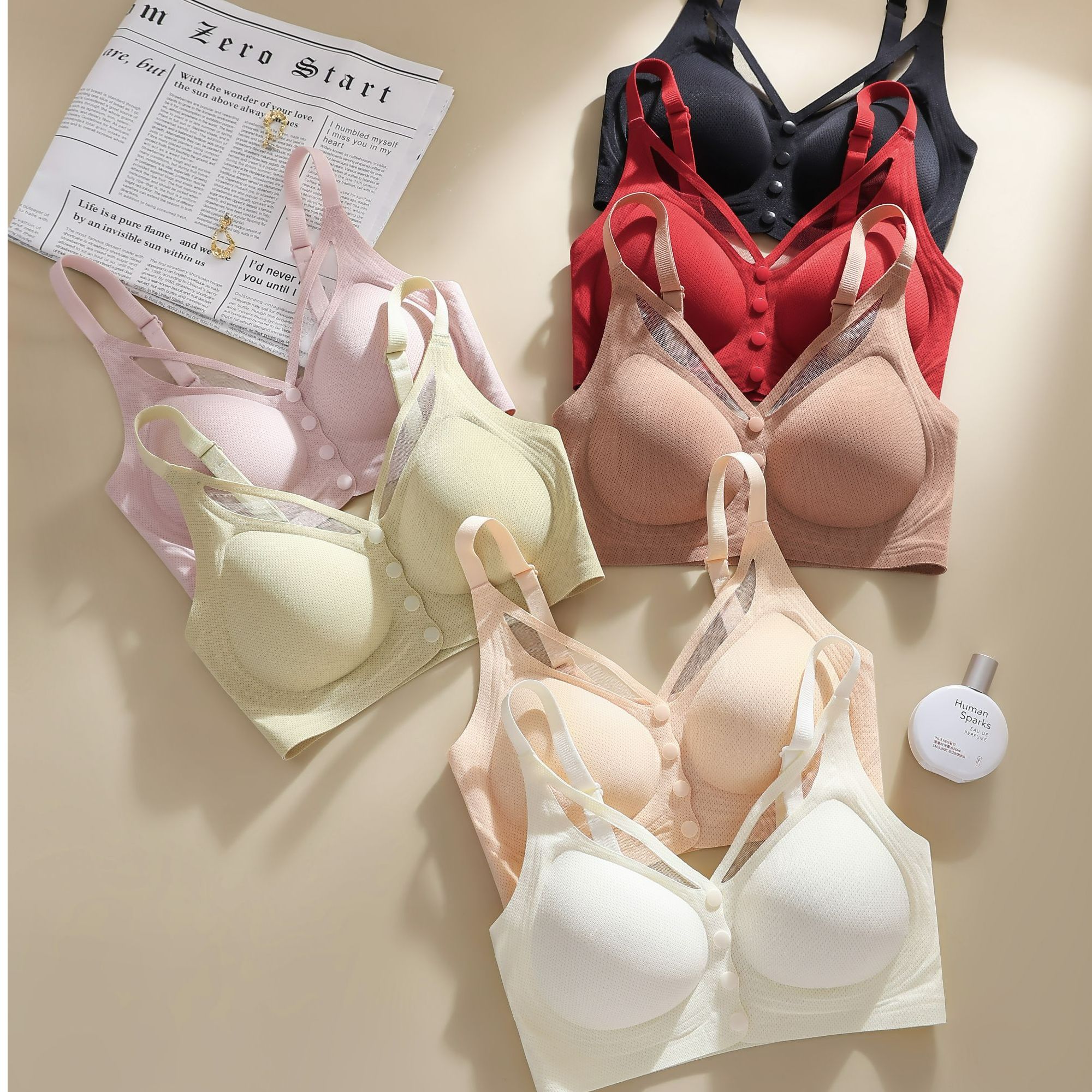 哺乳内衣孕妇前扣式舒适聚拢内衣防下垂透气大码文胸罩女士