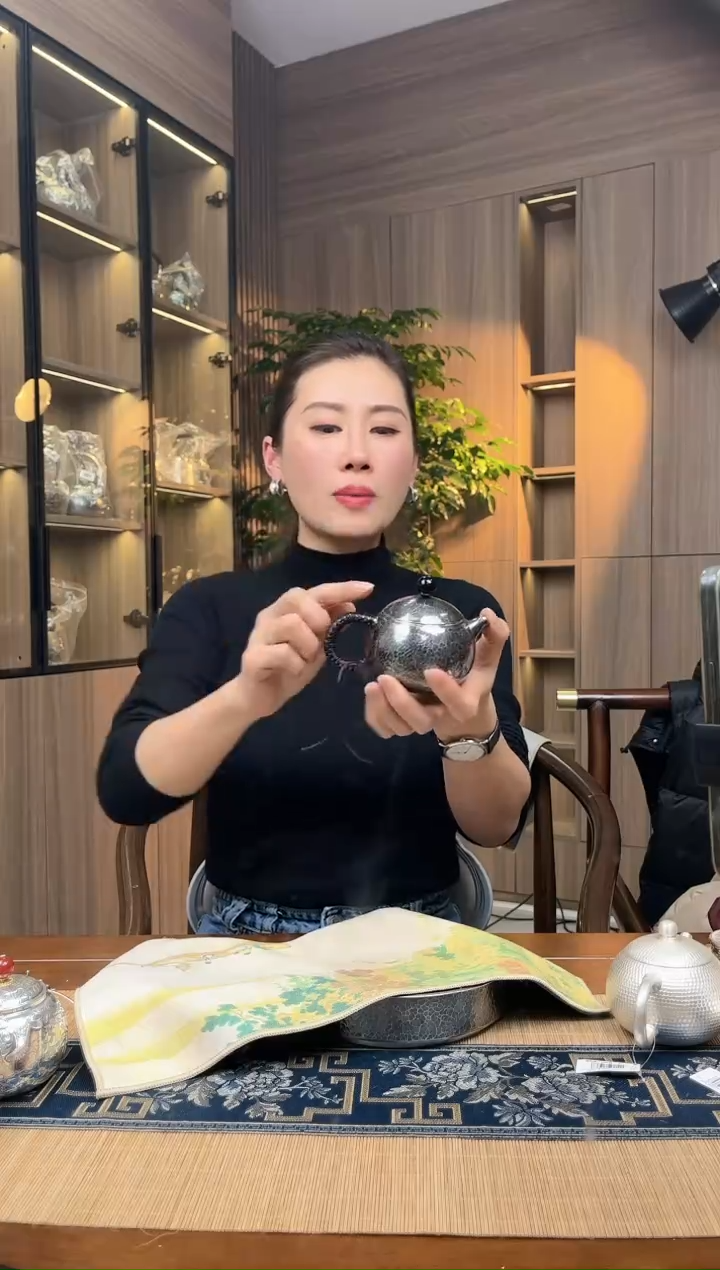 【闪购商品】足银999玛瑙裂纹泡茶壶（225克）