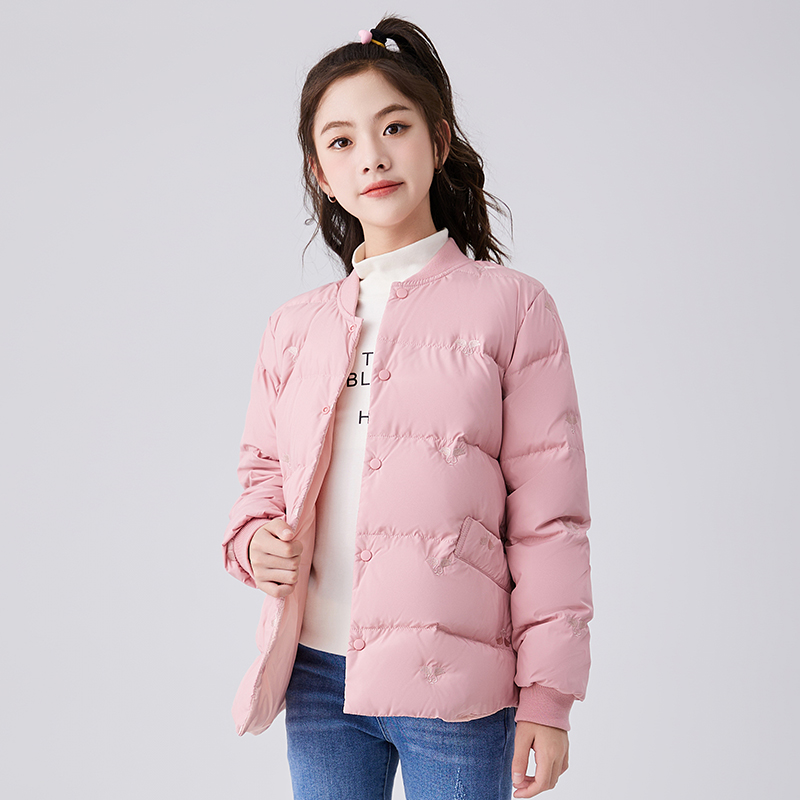 波司登女童轻薄羽绒服内穿2023新款校服内搭神器冬季大童儿童羽绒