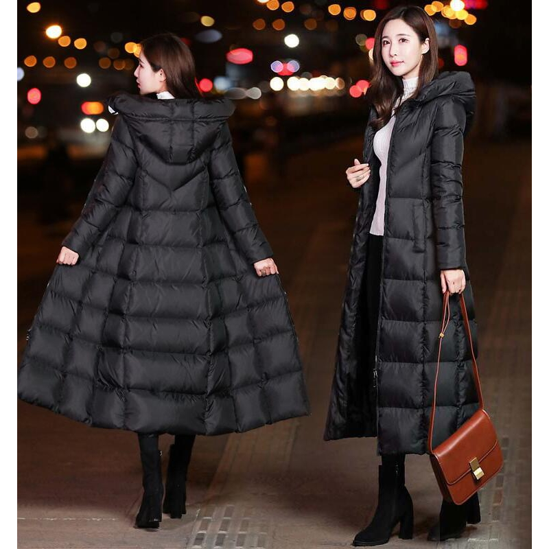 波司登断码清仓大牌子正品羽绒服女中长款过膝2023新款冬装修身加