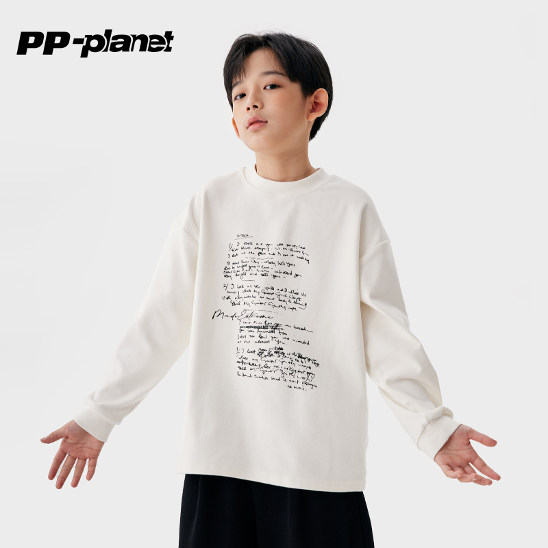 PP星球男童冬新款贴身加厚T恤中大童百搭打底衫儿童保暖内搭