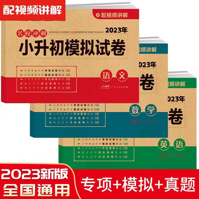 2023年小升初模拟试卷全国版小学语文数学英语总复习真题卷人教版