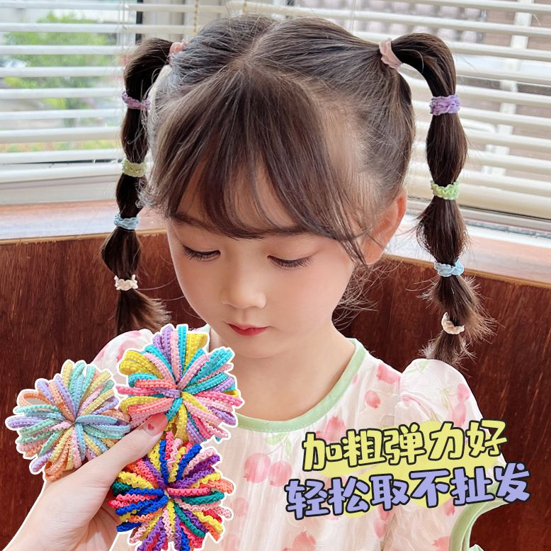 简约气质不伤发高弹力橡皮筋可爱女孩发饰扎头发圈儿童糖果色皮筋