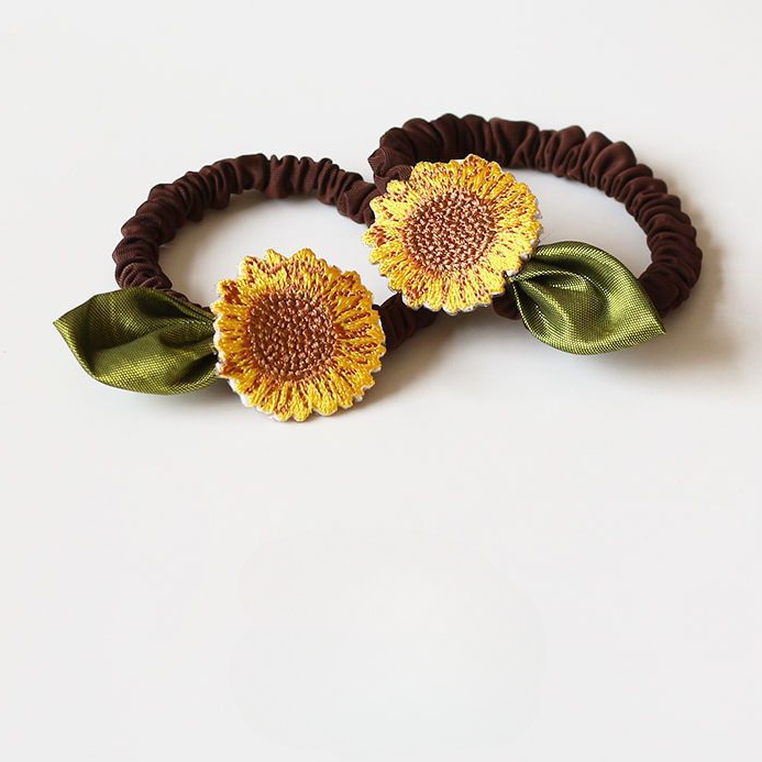 向日葵森系发圈扎头发橡皮筋发饰女 新款ins高级感气质小清新发圈