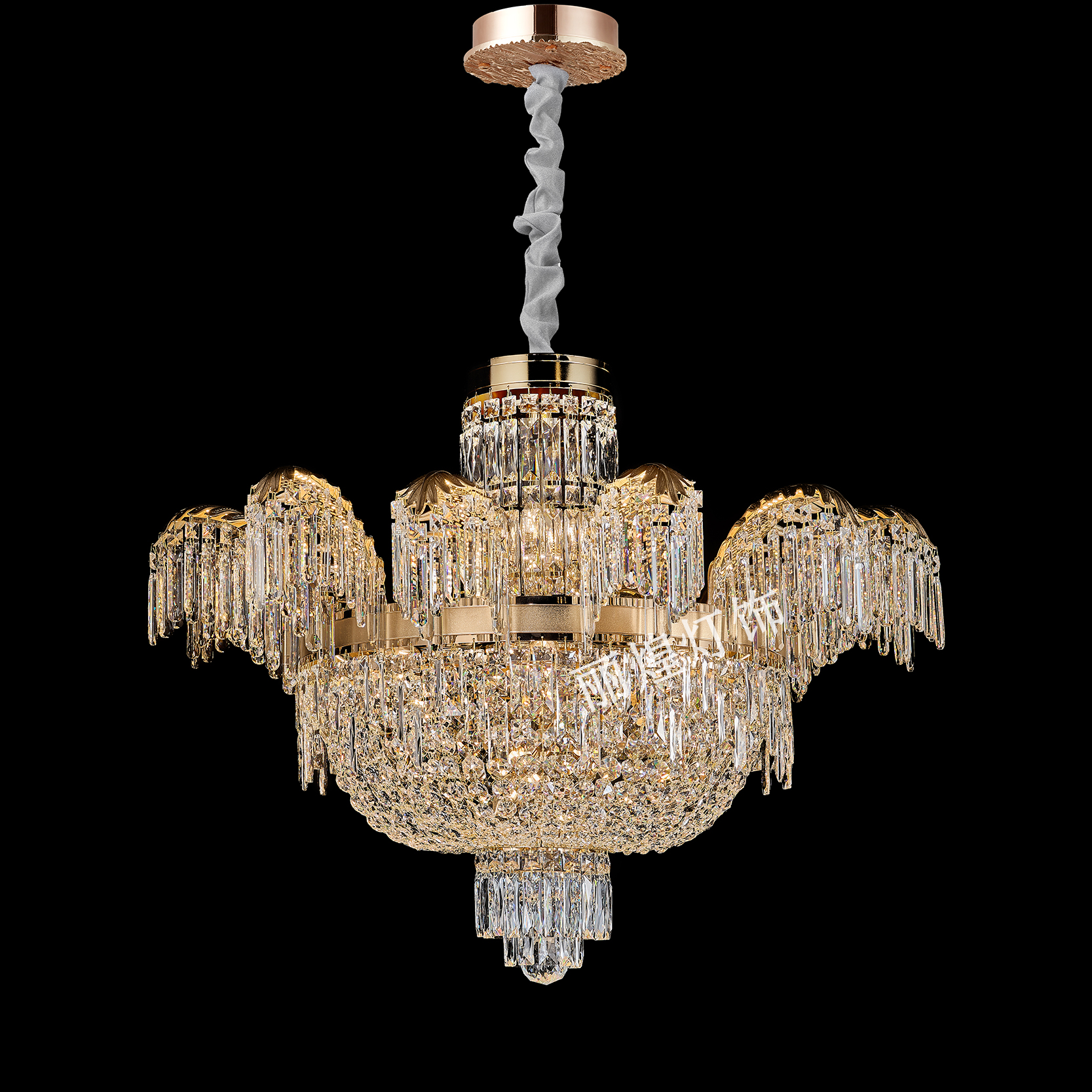 【丽煌灯饰高端轻奢馆】（戛纳之星）高端大气轻奢华丽客餐厅水晶吊灯