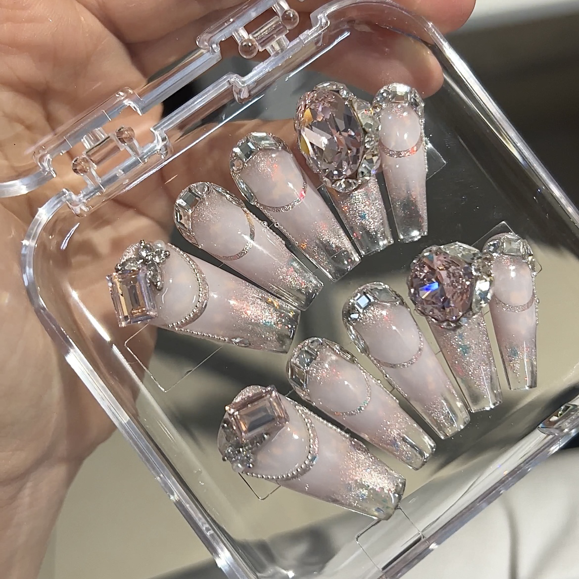 【蜜桃乌龙】全华 粉色猫眼 可和海盐汽水做AB款 