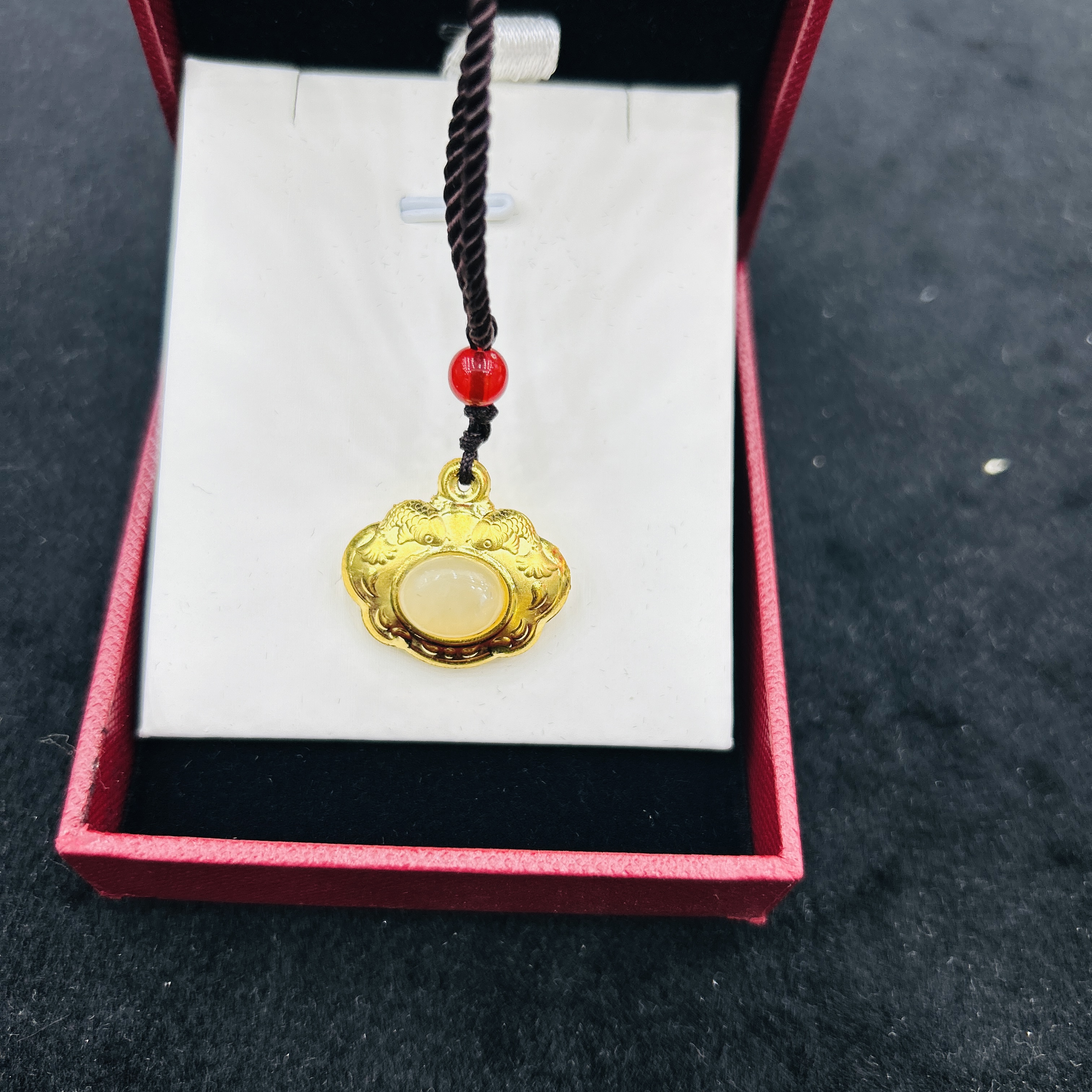 【洛总】足金999镶嵌和田玉胖福吊坠（赠绳子）306w