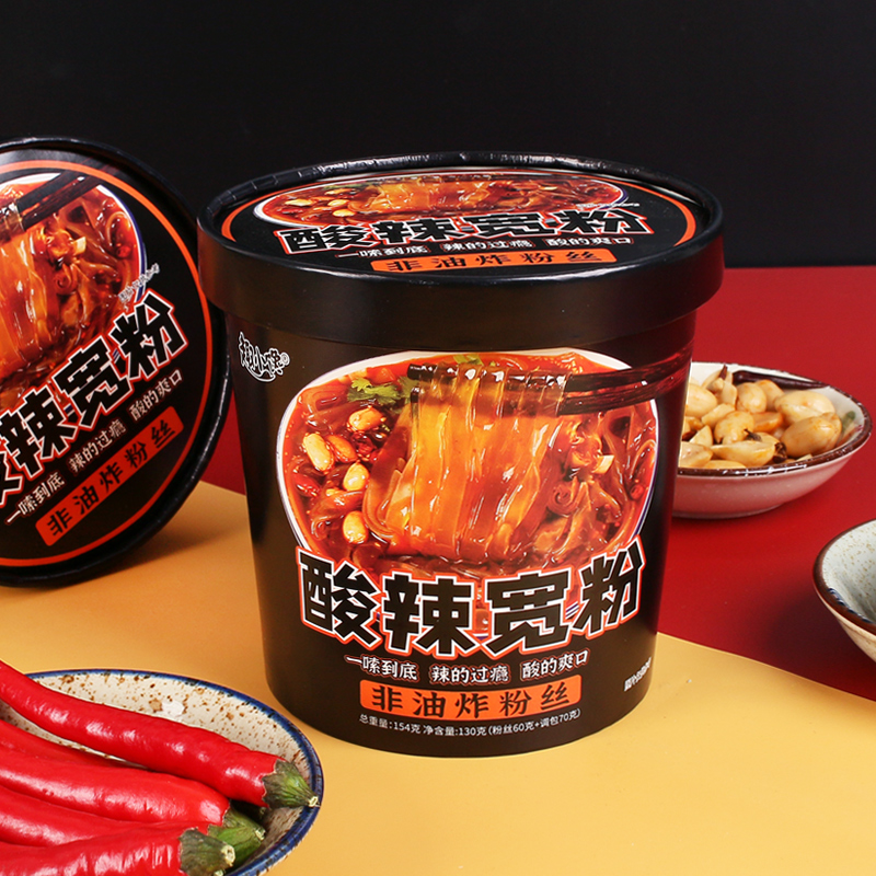 【买6送6】宽粉酸辣粉大桶装麻辣酸爽免煮冲泡懒人美味爽口方便宵夜