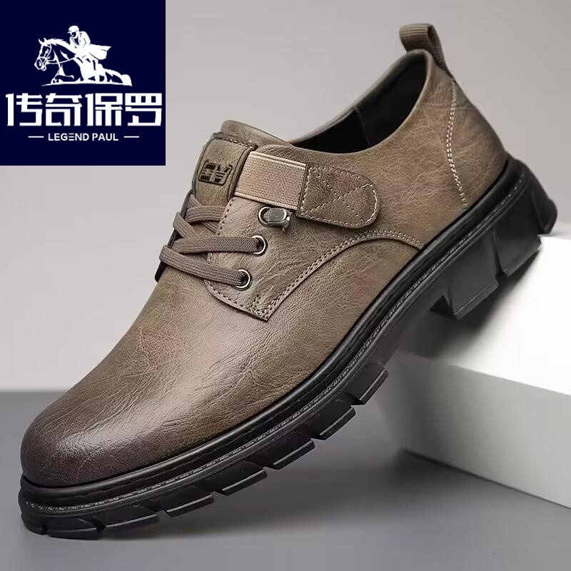 传奇保罗传奇保罗2024潮款男生鞋子马丁靴2024冬季新款透气休闲鞋