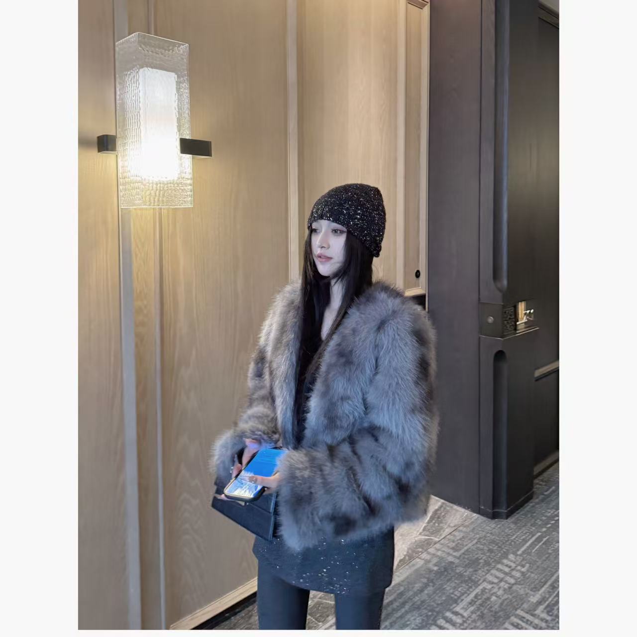 Mao 美式设计环保毛皮草外套女轻奢时髦新款外套H1001