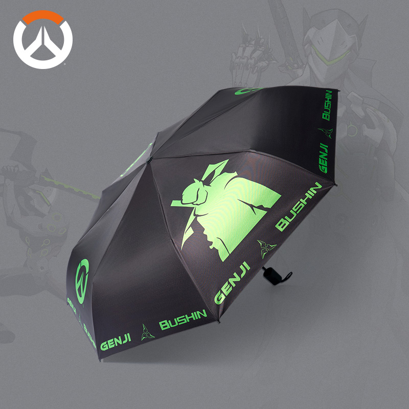 Blizzard暴雪官方游戏周边守望先锋武神源氏三折晴雨伞