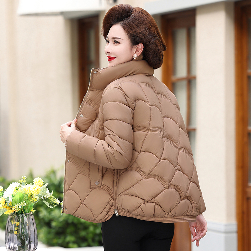 中老年妈妈冬装短款时尚棉服女40岁50中年冬季加厚棉衣外套小棉袄