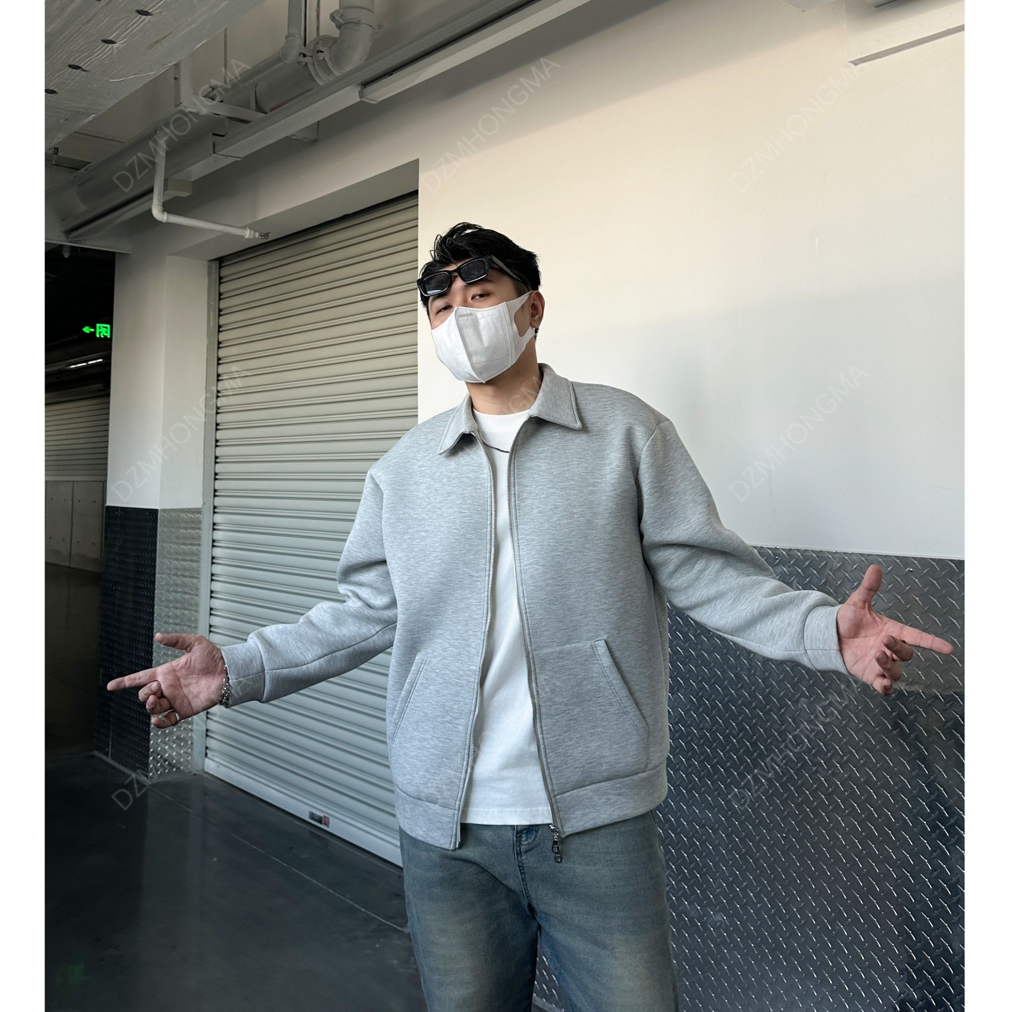 【大重码】春季短款廓形350G复合cleanfit卫衣外套开衫成熟痞帅男装