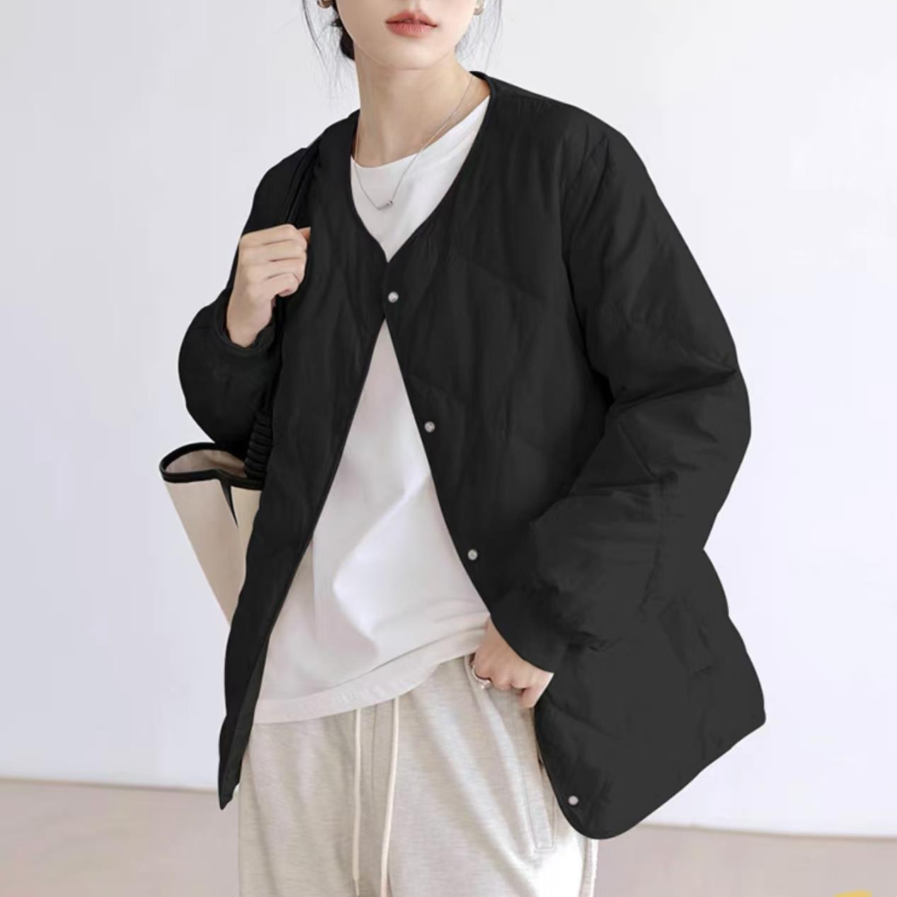 【羽绒服】索尼尔保羅冬季保暖加绒加厚款宽松外套女装3846[66]