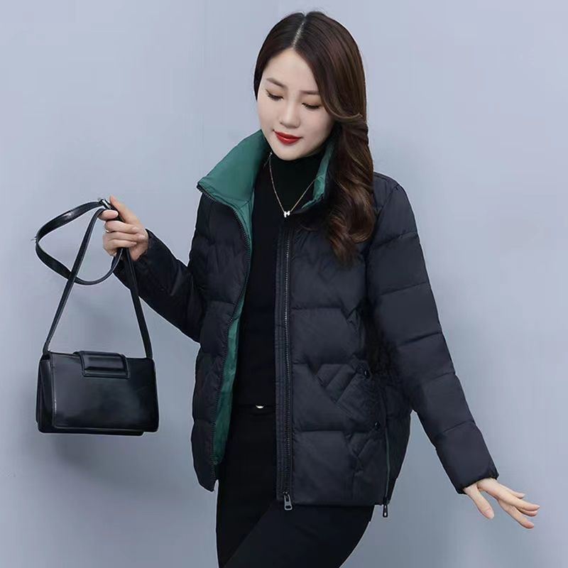 波司豋新款冬季时尚百搭大妈女棉袄短款立领外套女韩版加厚款羽绒