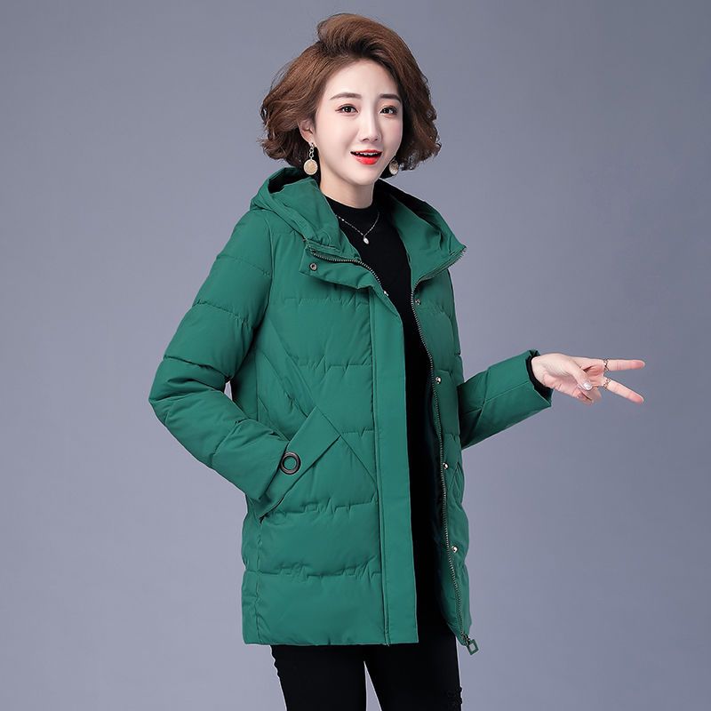 波司豋2021新韩版羽绒服服棉衣女中长款宽松加厚妈妈装大码棉袄冬
