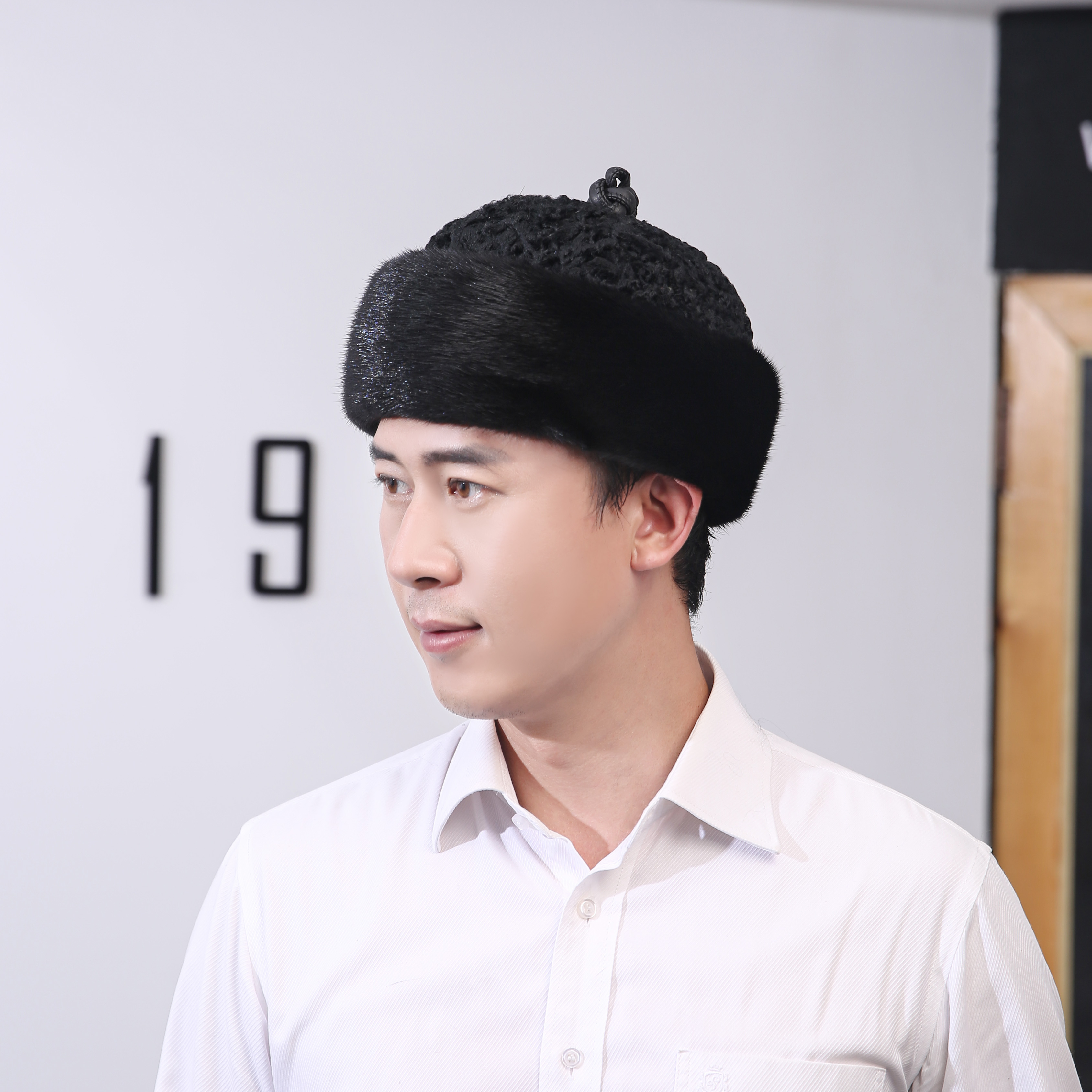 冬季水貂皮帽子  ，男女同款保暖王爷帽