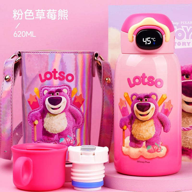 迪士尼儿童温显保温杯带吸管316不锈钢食品级6-12岁上小学生专用