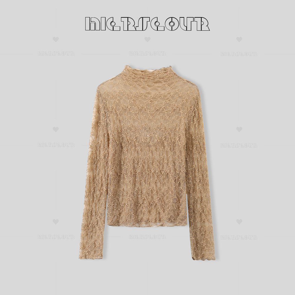 2024新款时尚亮丝闪网纱内搭上衣8833280