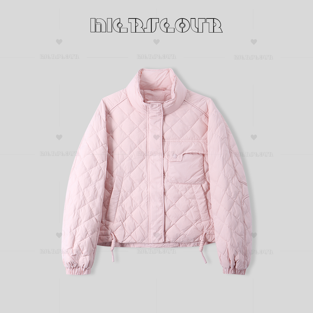 2024新款简约设计菱格轻便羽绒服82301