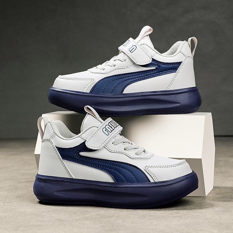 男童运动鞋小白鞋女童秋季新款儿童软底皮面鞋子儿童运动鞋跑步鞋