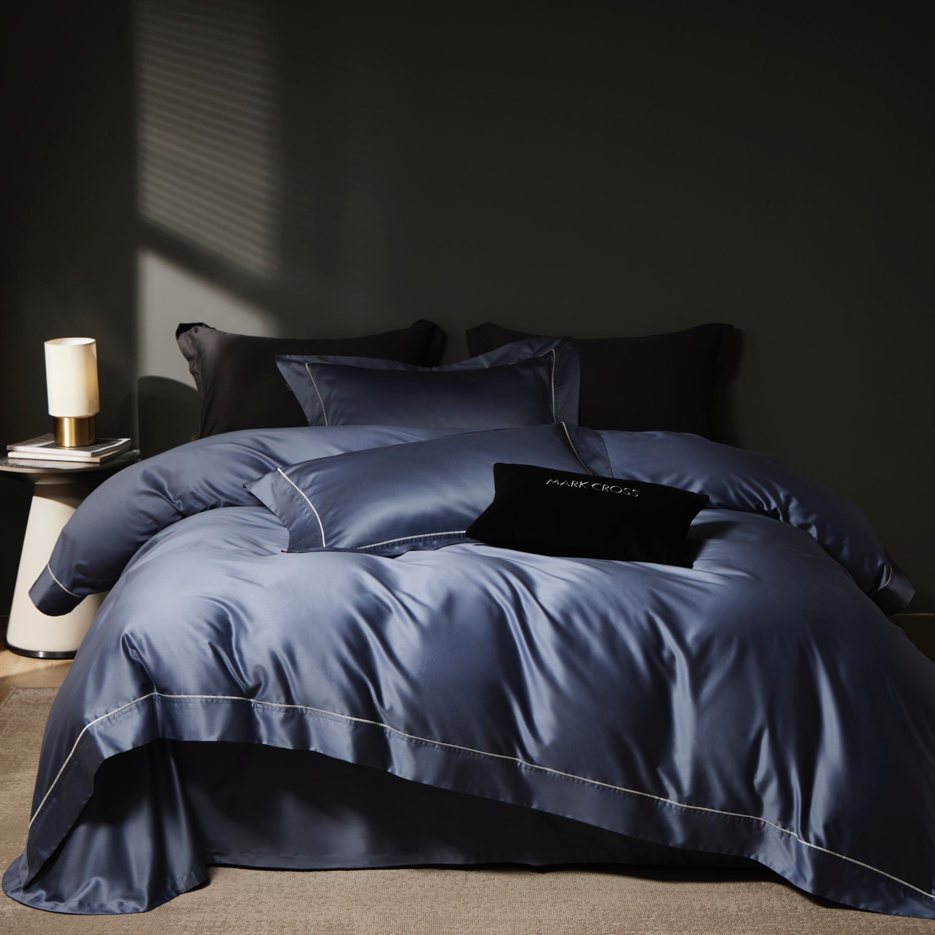 140s双股顶奢超级长绒棉 【瑞克】玛洛驰 高档四季奢华礼盒四件套