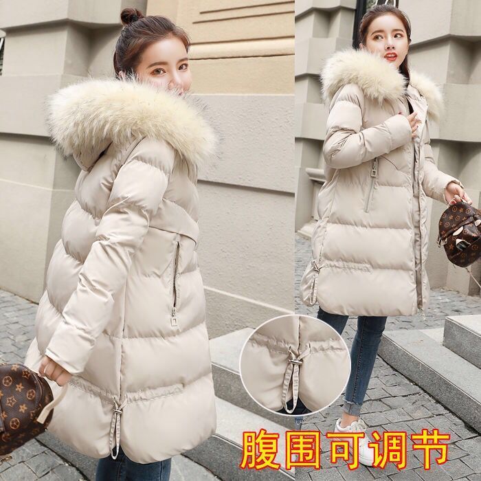 雅鹿孕妇棉衣女中长款孕晚期韩版秋冬装羽绒羽绒服宽松外穿加厚棉