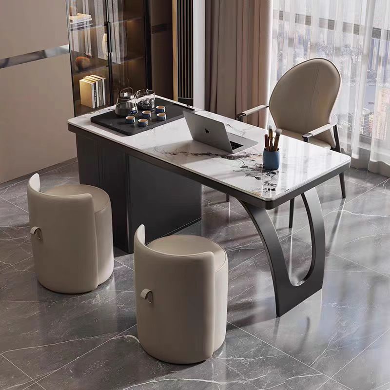 意式现代高级岩板阳台茶桌客厅泡茶桌办公室茶台茶桌茶台一整套