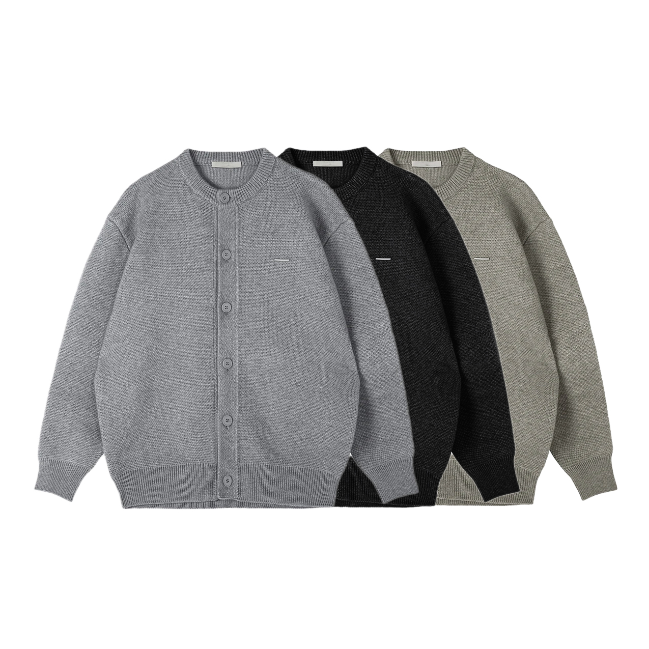 秋季男士针织毛衣开衫圆领外套