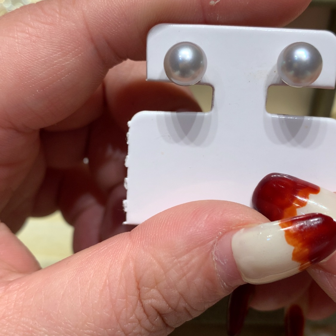 【闪购商品】海水珍珠耳饰银S925镶嵌