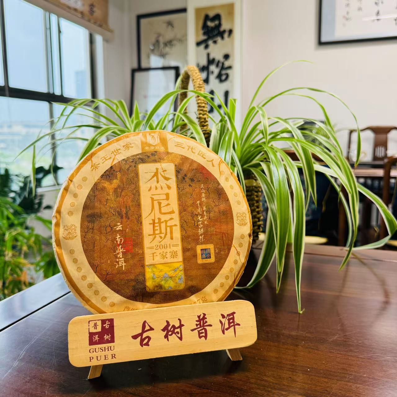 甄选2023年【杰尼斯】云南普洱生茶357克紧压饼