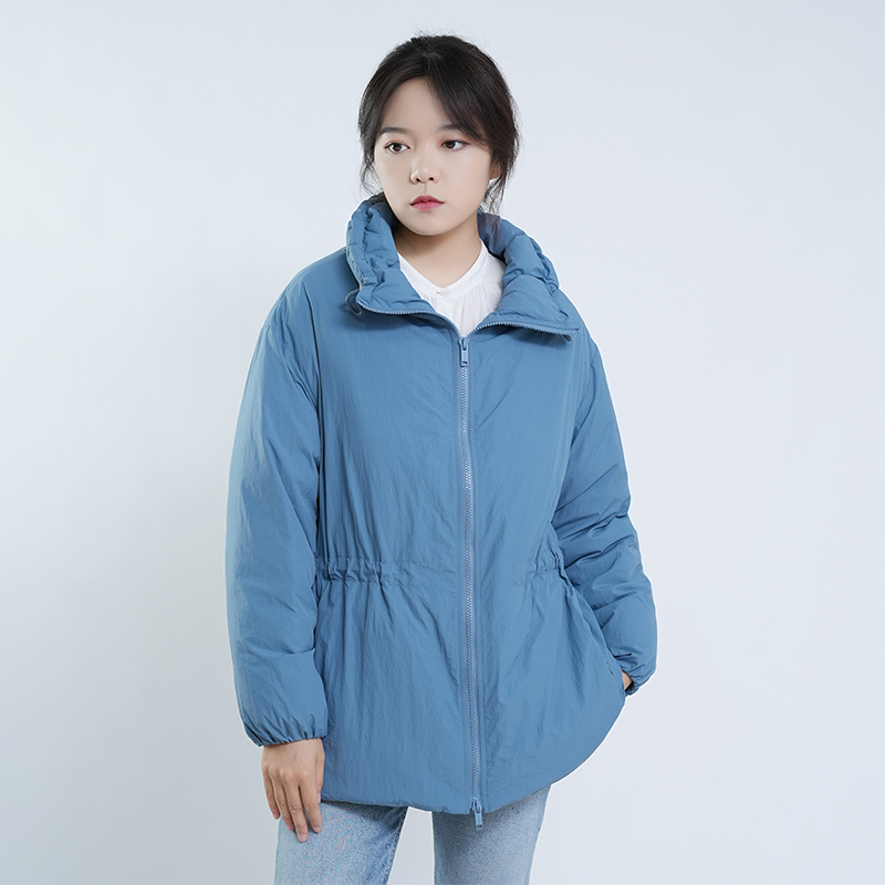 YVONNEZHOU秋冬女翻领收腰保暖羽绒服轻薄鹅绒服百搭短款 24382