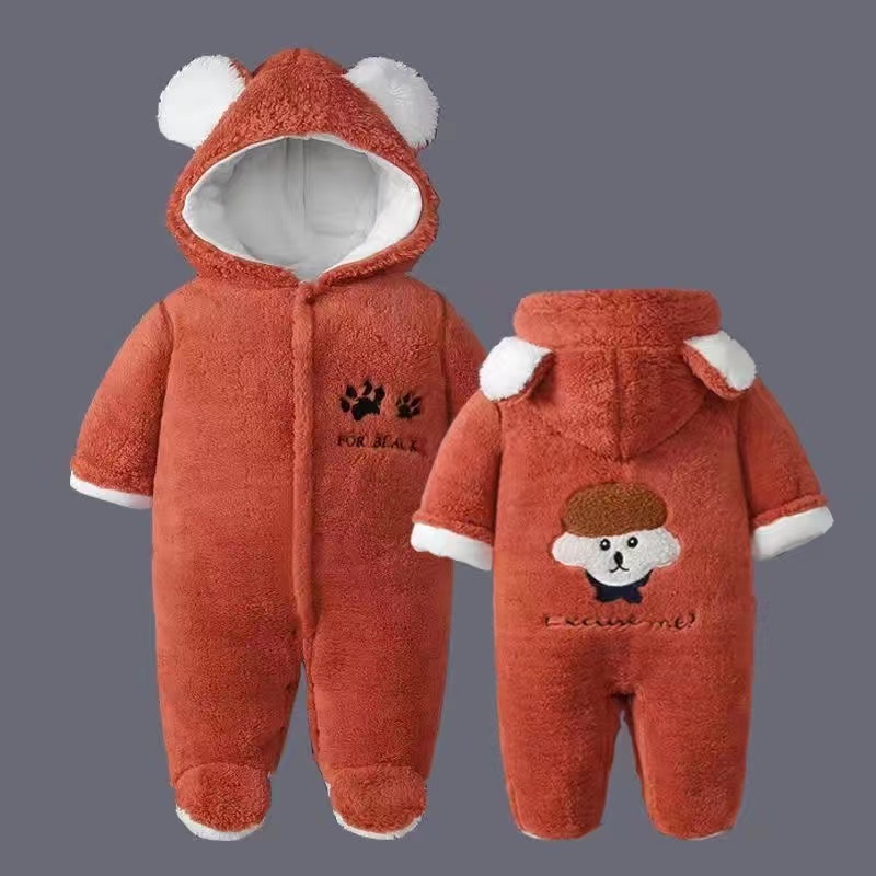 婴儿衣服冬季婴幼儿网红可爱超萌外出服抱衣爬爬服宝宝秋冬连体衣