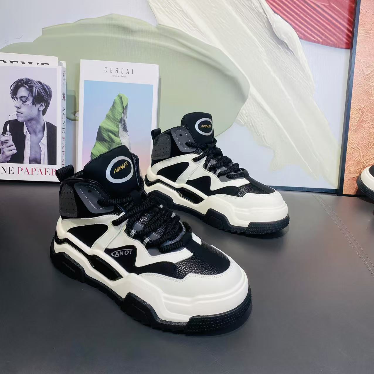 【人气推荐】998-8新款运动休闲个性男鞋软底舒适高帮潮鞋