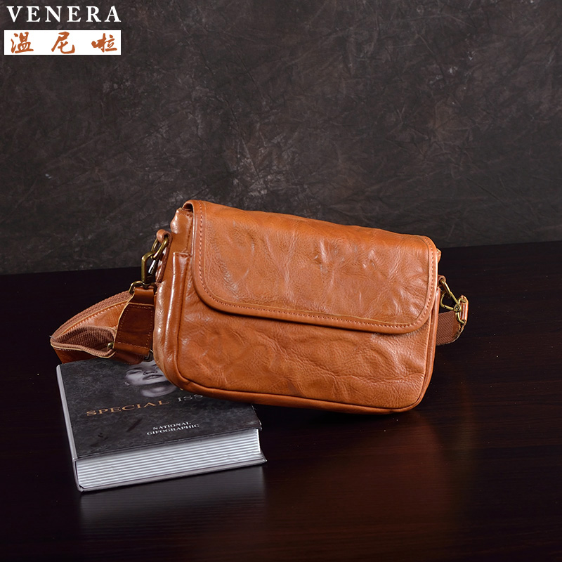 真皮男包牛皮斜挎包女单肩包时尚休闲复古韩版斜跨包百搭简约背包