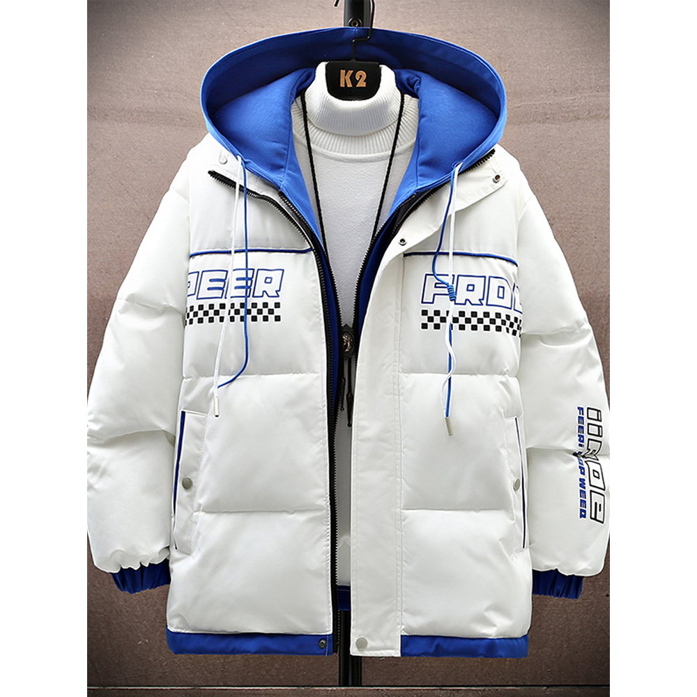 波司登青少年加厚棉衣2023新款羽绒服男潮冬季初高中学生连帽假两