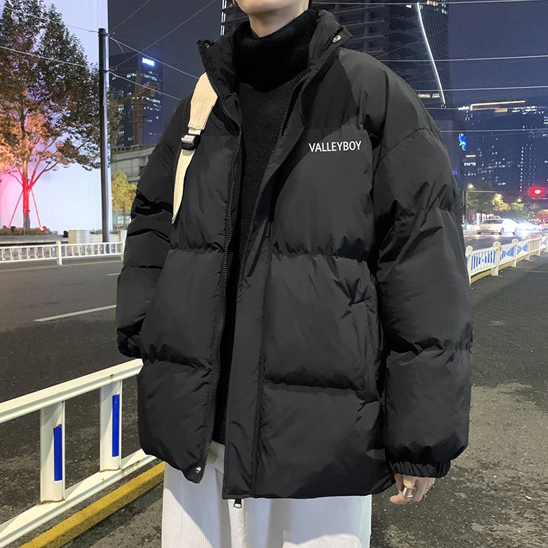 波司登2022年羽绒服男冬季加厚立领时尚休闲面包服大码宽松帅气情