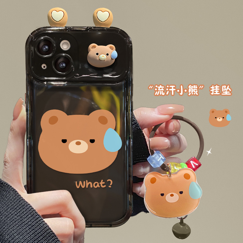 防摔手机壳全包龙年苹果15promax保护套iPhone14/13情侣公仔可爱/