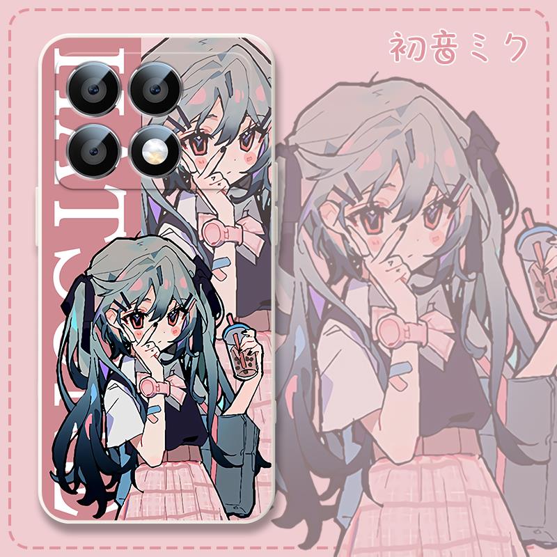适用于红米K70手机保护壳新款Redmi奶茶初音未来k70pro日系k70e二
