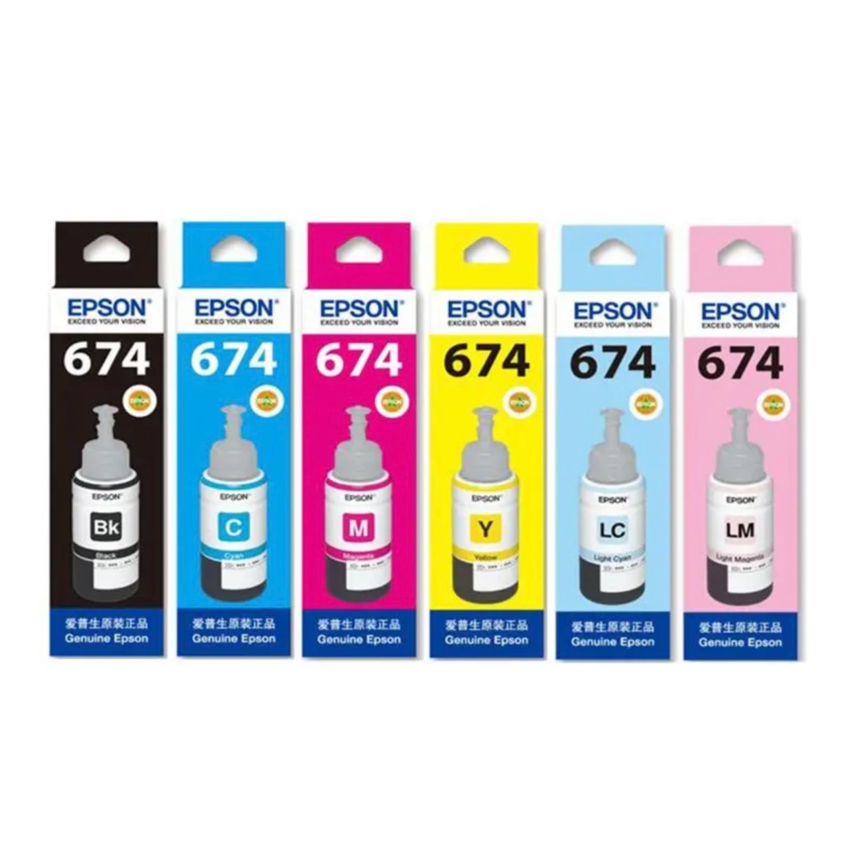 Epson/爱普生原装T674墨水 适用L801/L805/L810/L850/L1800打印机