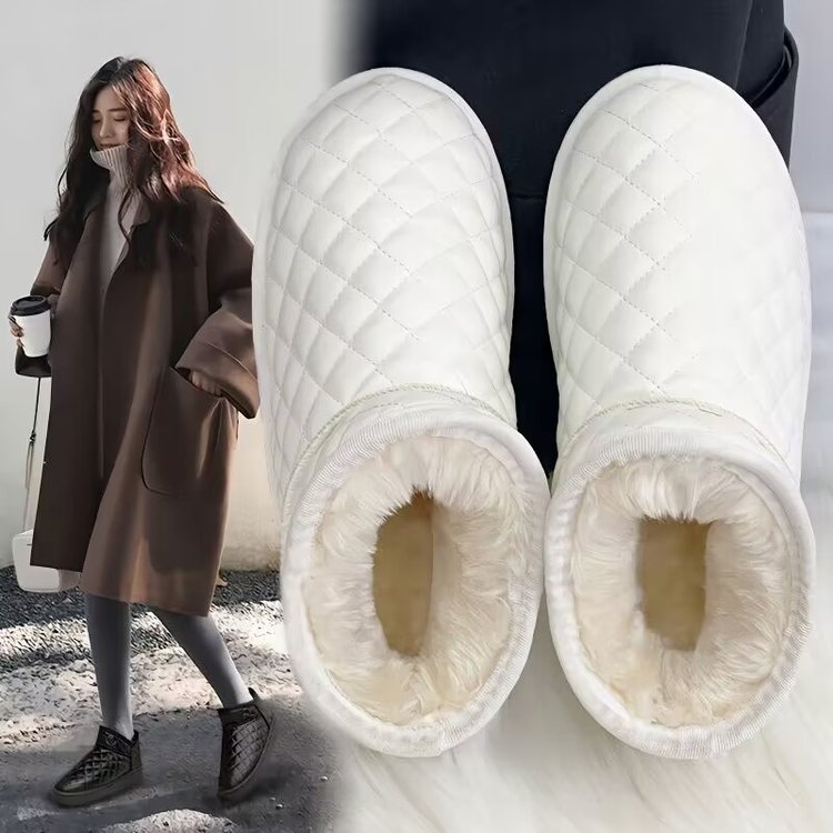 雪地靴冬季雪地靴女鞋时尚百搭厚底短靴平底韩版短筒秋冬防滑棉鞋