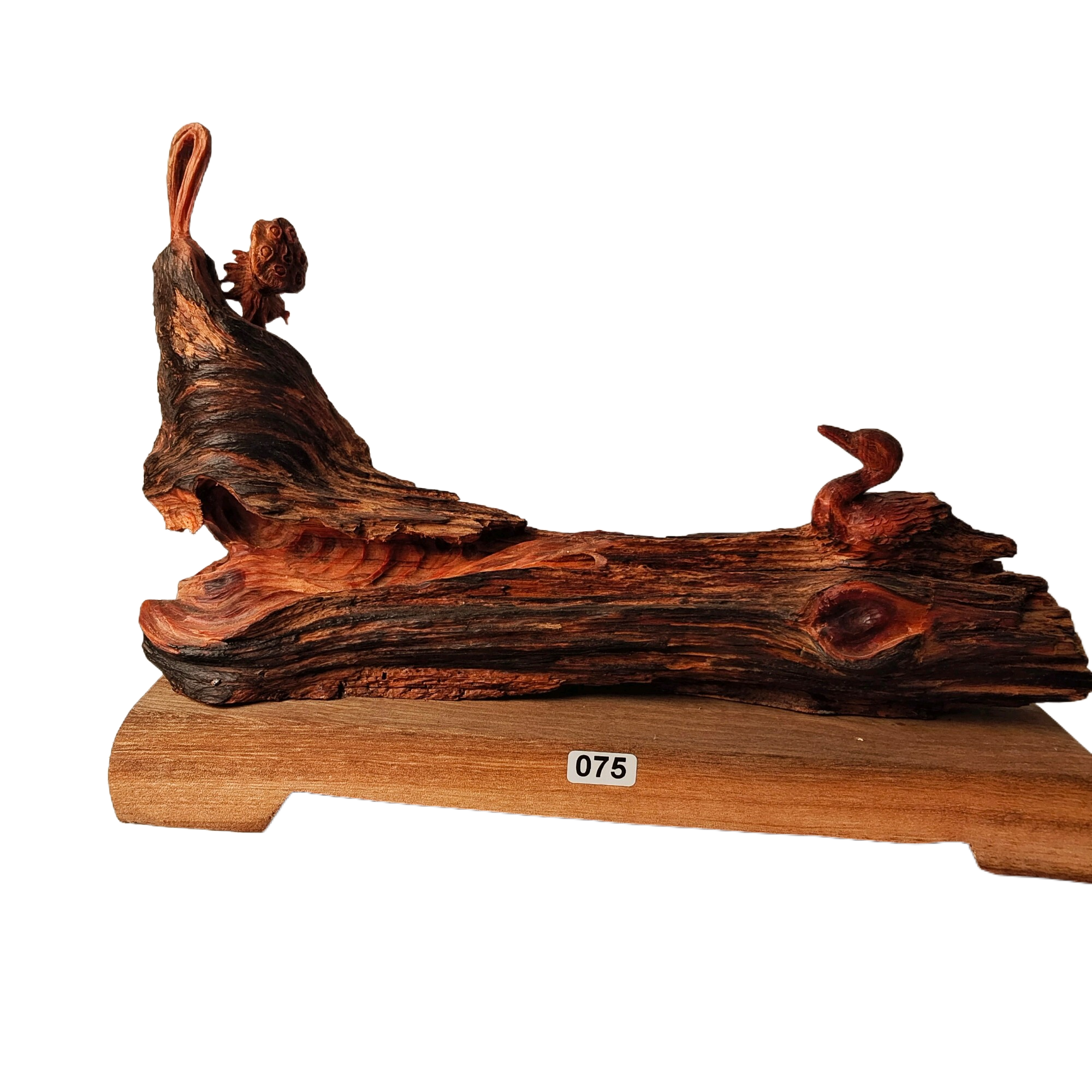 75*琥珀木创意手工根雕荷趣家居办公礼品摆件精工制作美化生活