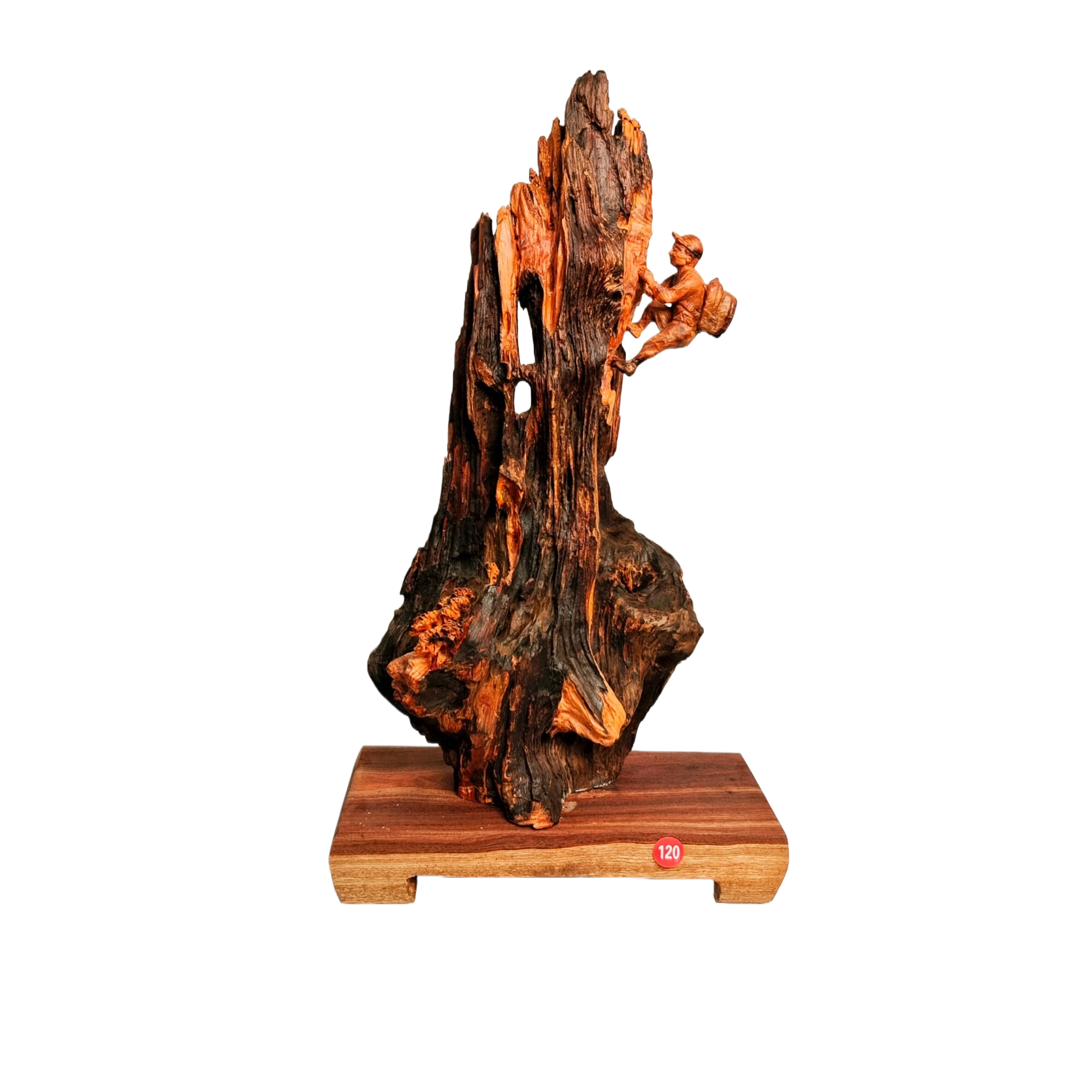 120*琥珀木创意手工根雕勇敢的心家居办公礼品摆件精工制作美化生